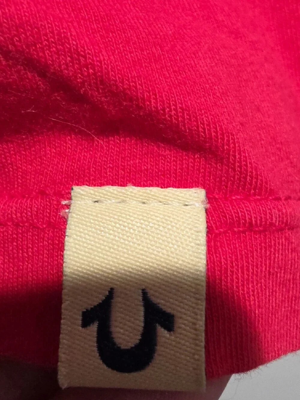 True Religion Men’s Red Short-Sleeve Crewneck Tee with Logo